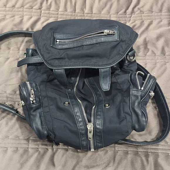 Alexander Wang Nylon Leather Backpack – Black – Authentic display picture 3